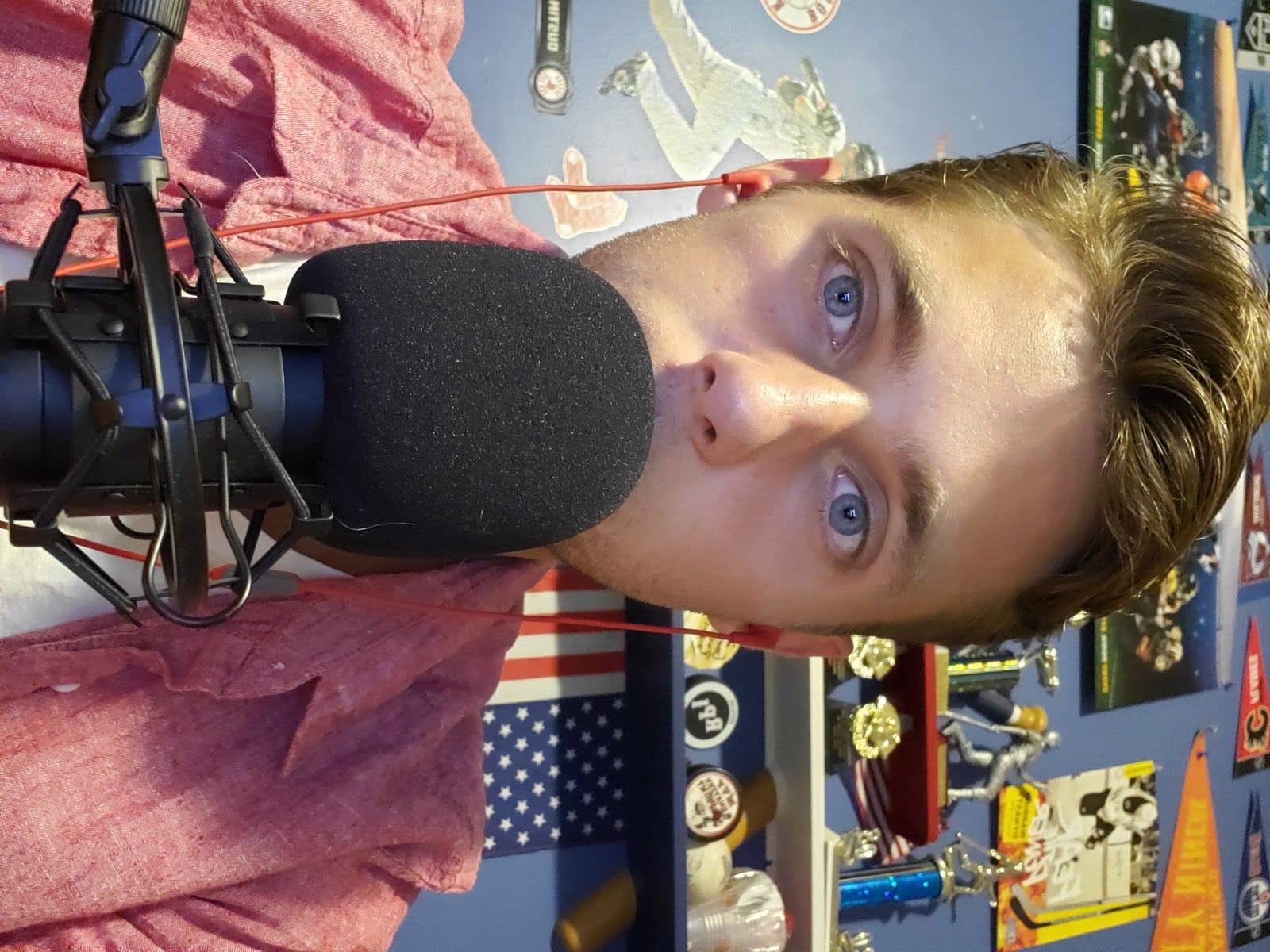 Me with my podcasting mic